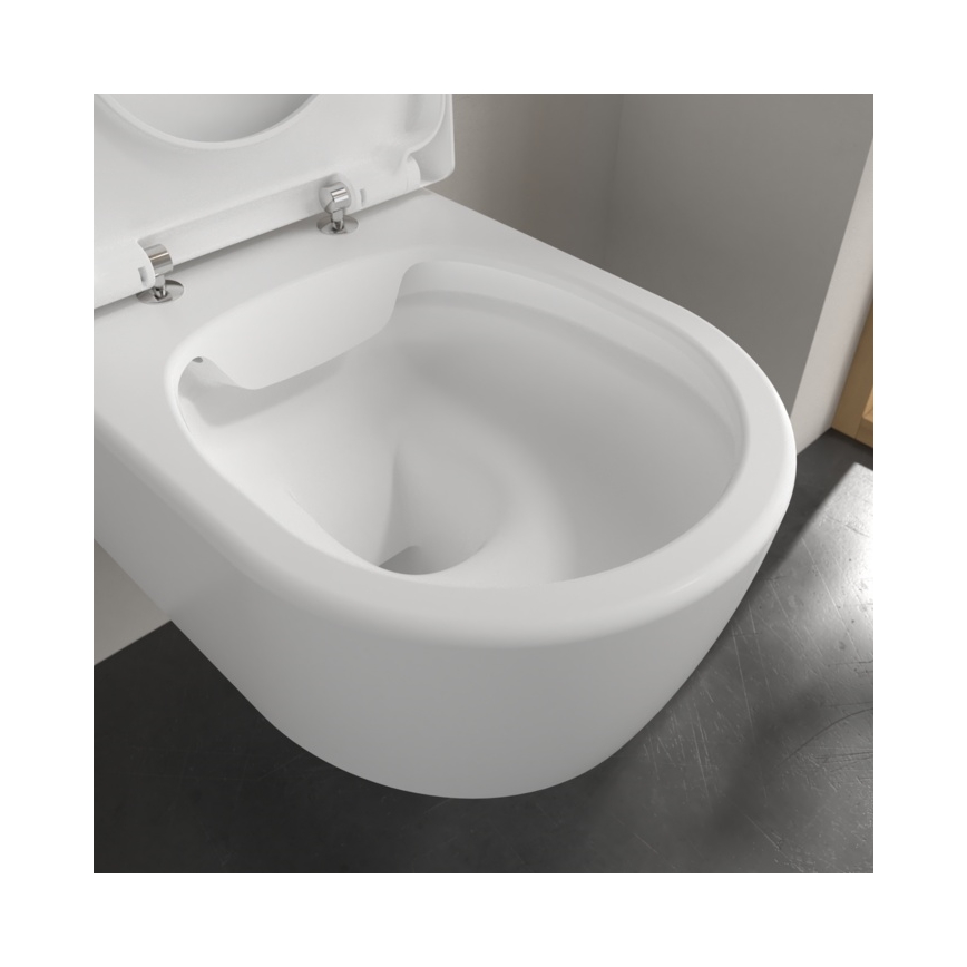 Villeroy & Boch 5656HRRW - WC suspendu avec abattant SoftClose AVENTO céramique/blanc