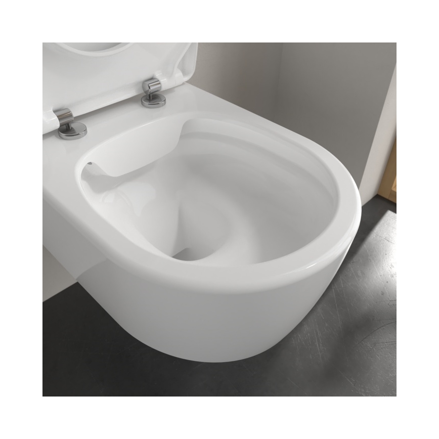 Villeroy & Boch 5656RS01 - WC suspendu avec abattant SoftClose AVENTO en céramique/blanc