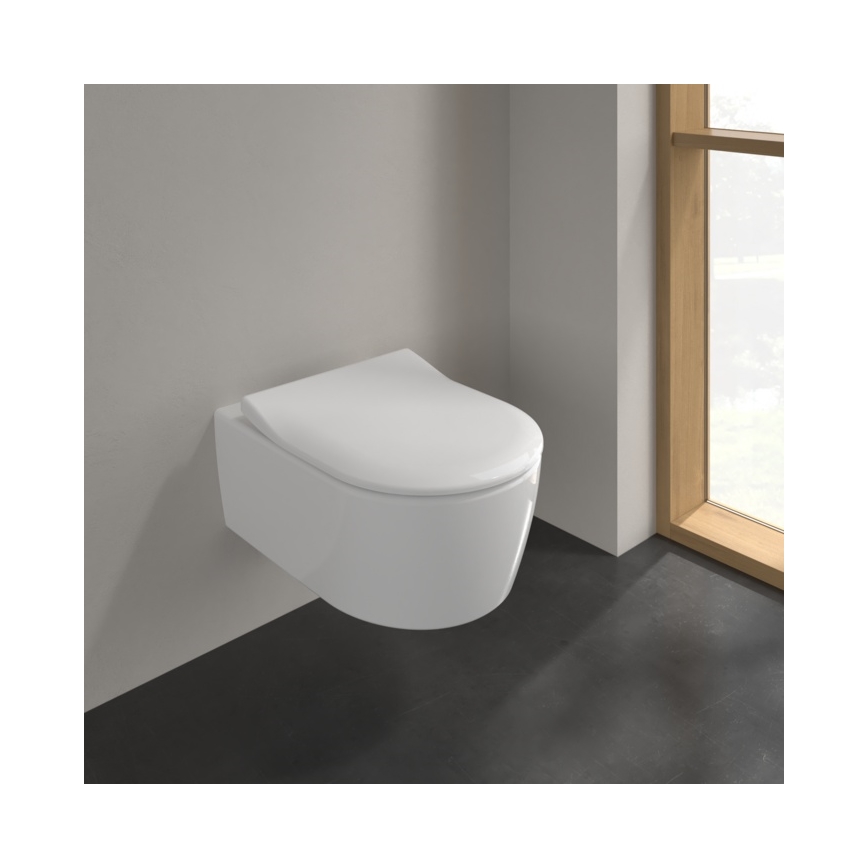 Villeroy & Boch 5656RSR1 - WC suspendu AVENTO avec abattant SoftClose, céramique/blanc
