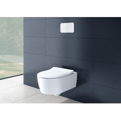 Villeroy & Boch 5656RSR1 - WC suspendu AVENTO avec abattant SoftClose, céramique/blanc