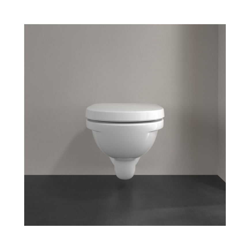 Villeroy & Boch 5660H101 - WC suspendu O.NOVO en céramique avec abattant, blanc