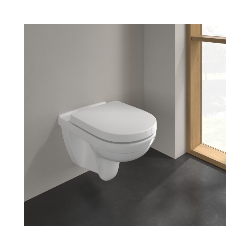 Villeroy & Boch 5660HR01 - WC suspendu avec abattant SoftClose O.NOVO céramique/blanc