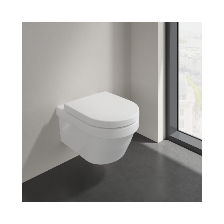 Villeroy & Boch 5684HR01 - WC suspendu avec abattant SoftClose ARCHITECTURA céramique/blanc