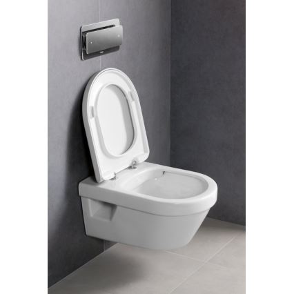 Villeroy & Boch 5684HRR1 - Cuvette WC suspendue avec abattant SoftClose ARCHITECTURA céramique/blanc