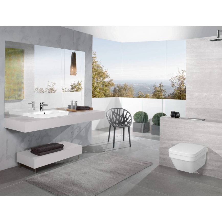Villeroy & Boch 5685HR01 - WC suspendu ARCHITECTURA en céramique avec abattant SoftClose, blanc