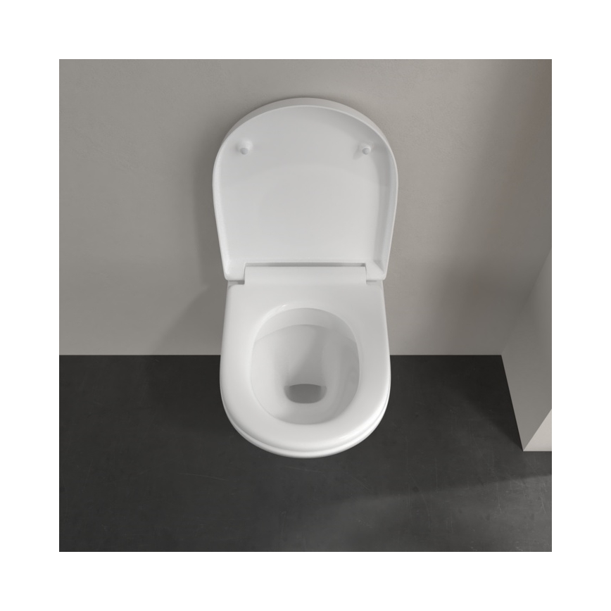 Villeroy & Boch 5688HR01 - WC suspendu avec abattant SoftClose O.NOVO céramique/blanc