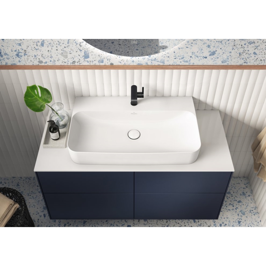 Villeroy & Boch 680800RW - Bonde de lavabo blanche / chrome brillant