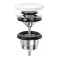 Villeroy & Boch 8L0334RW - Bonde de lavabo en céramique / chrome brillant