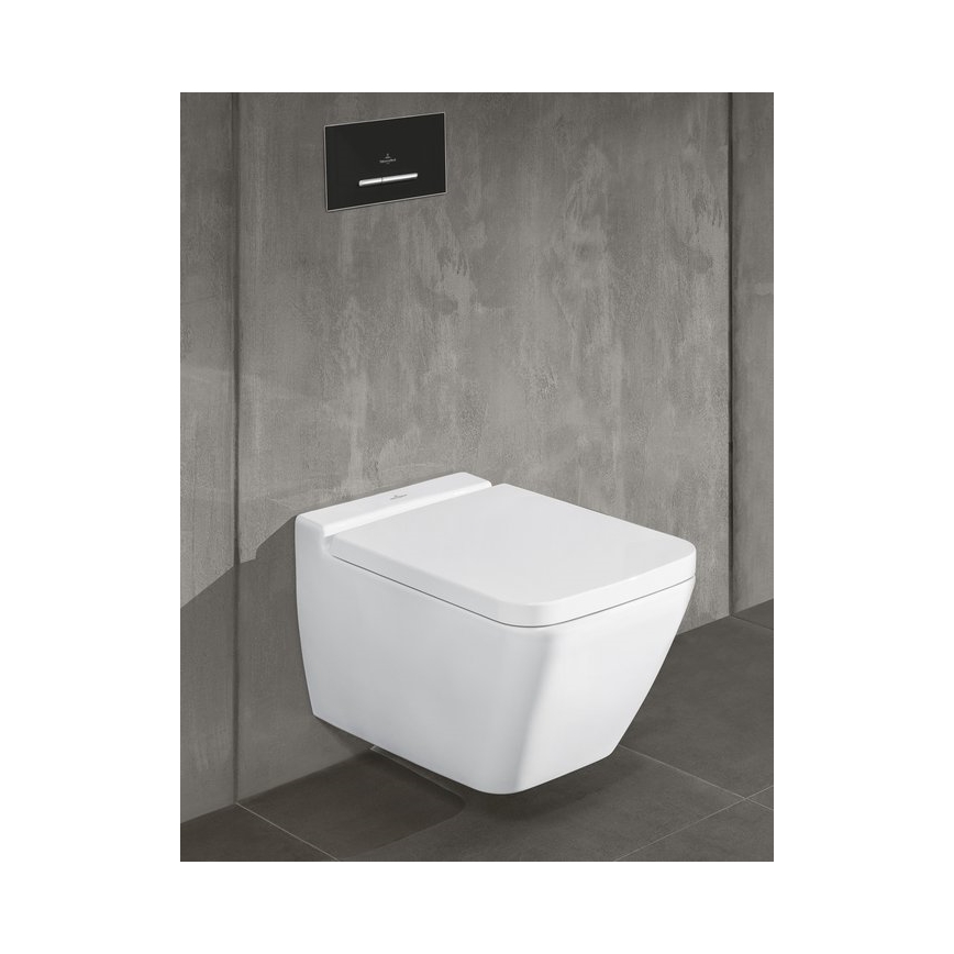 Villeroy & Boch 922169AN - Bouton de chasse d'eau VICONNECT noir mat/chrome mat