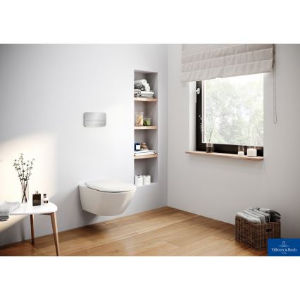 Villeroy & Boch 92249061 - Bouton de chasse VICONNECT chrome brillant