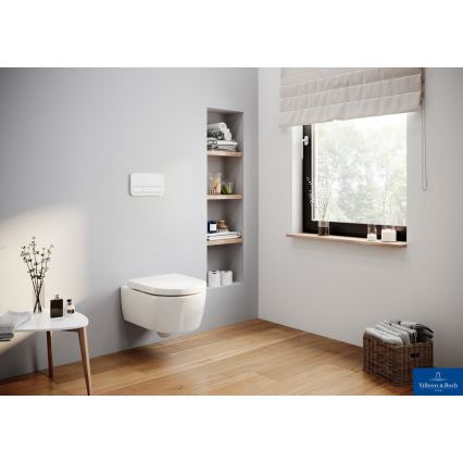 Villeroy & Boch 92249068 - Bouton de chasse d'eau VICONNECT blanc