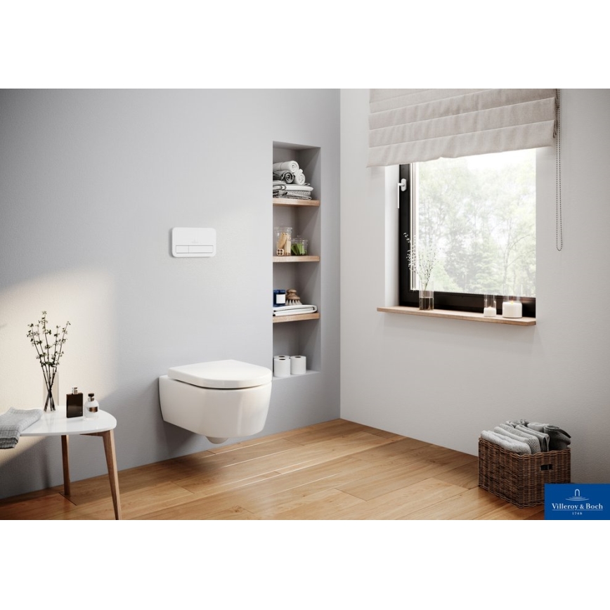Villeroy & Boch 92249068 - Bouton de chasse d'eau VICONNECT blanc