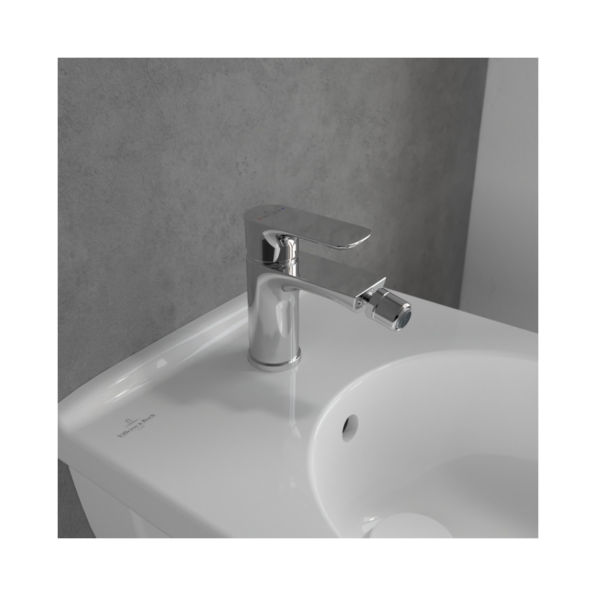 Villeroy & Boch TVB10420111061 - Mitigeur pour bidet + bonde O.NOVO chrome poli