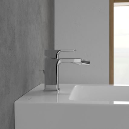 Villeroy & Boch TVB11200100061 - Mitigeur pour bidet + vidage SUBWAY 3.0 chrome brillant