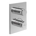 Villeroy & Boch TVD00065300061 - Mitigeur thermostatique de douche encastrable, finition chrome brillant