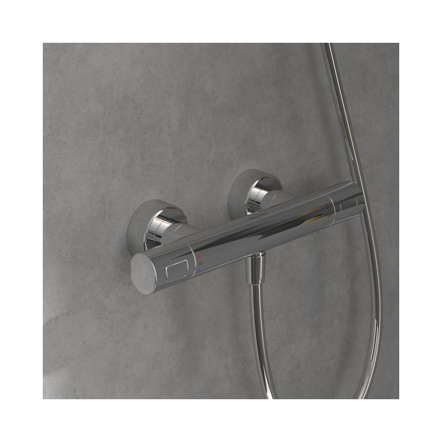 Villeroy & Boch TVS00001700061 - Mitigeur thermostatique pour douche TAPS&FITINGS, finition chrome brillant