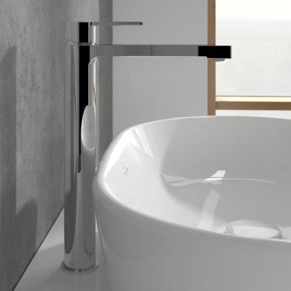 Villeroy & Boch TVW10300500061 - Mitigeur pour lavabo + bonde ARCHITECTURA 32,9 cm chromé brillant