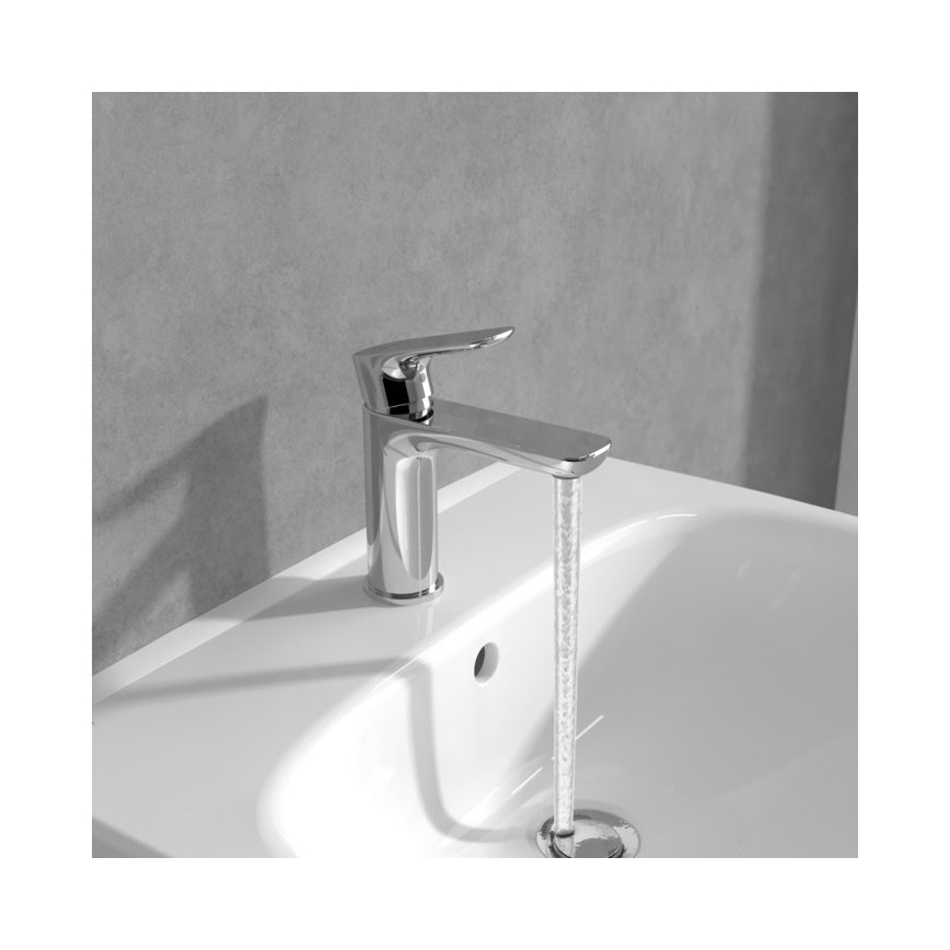 Villeroy & Boch TVW10400300161 - Mitigeur de lavabo O.NOVO 15,5 cm chrome brillant