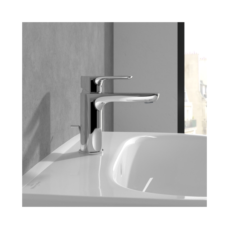 Villeroy & Boch TVW10400400161 - Mitigeur de lavabo O.NOVO 15,5 cm chrome brillant