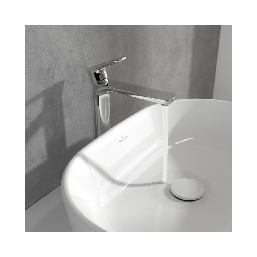 Villeroy & Boch TVW10410511061 - Mitigeur pour lavabo + bonde O.NOVO 29,5 cm chromé brillant