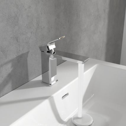 Villeroy & Boch TVW11200300061 - Mitigeur pour lavabo SUBWAY 15,5 cm chromé brillant