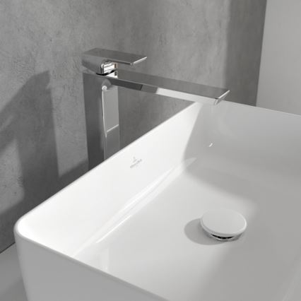 Villeroy & Boch TVW11200400061 - Mitigeur pour lavabo SUBWAY 3.0 29,5 cm, chrome brillant