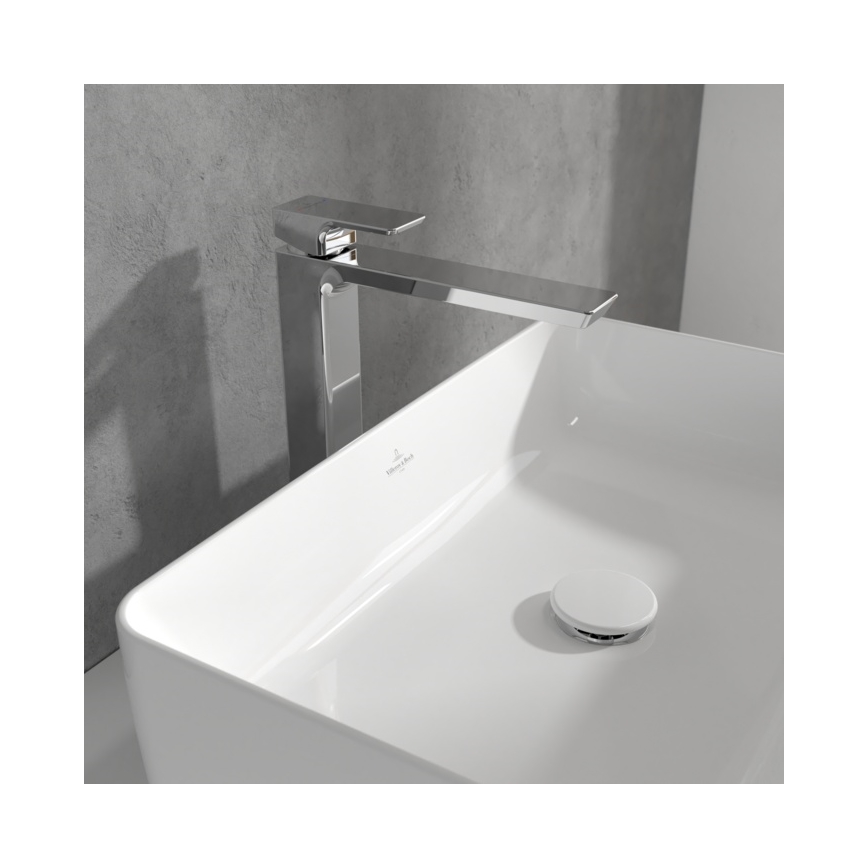 Villeroy & Boch TVW11200400061 - Mitigeur pour lavabo SUBWAY 3.0 29,5 cm, chrome brillant