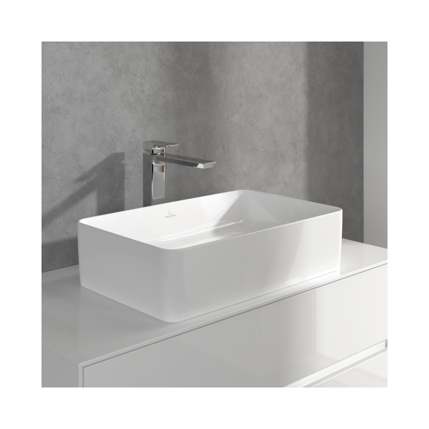 Villeroy & Boch TVW11200400061 - Mitigeur pour lavabo SUBWAY 3.0 29,5 cm, chrome brillant