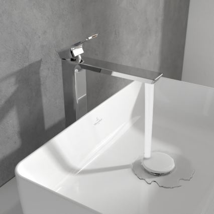 Villeroy & Boch TVW11200400061 - Mitigeur pour lavabo SUBWAY 3.0 29,5 cm, chrome brillant