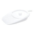 Vitility - Chaise de toilette pour lit avec couvercle, blanche