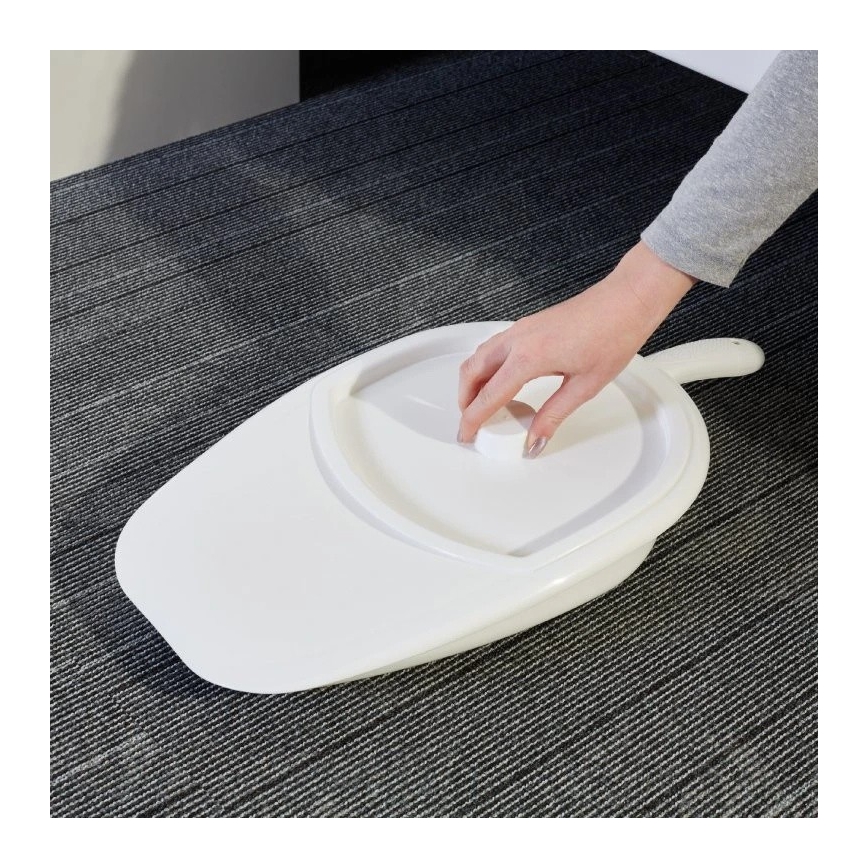 Vitility - Chaise de toilette pour lit avec couvercle, blanche