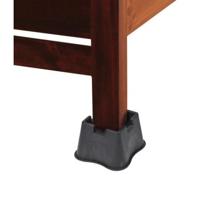 Vitility - Lot de 4 rehausseurs de lit (hauteur 7 cm), noir