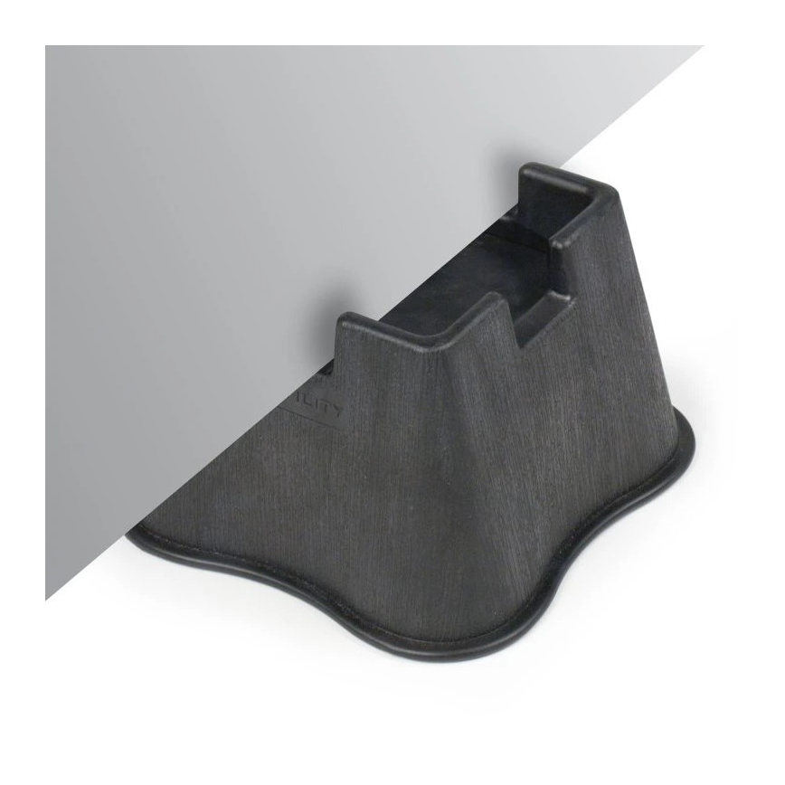 Vitility - Lot de 4 rehausseurs de lit (hauteur 7 cm), noir