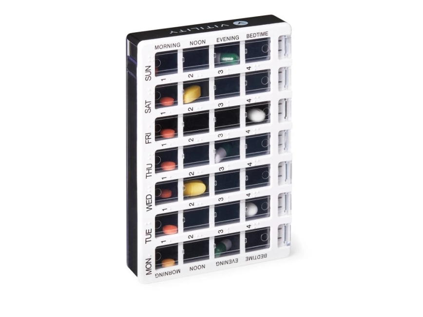 Vitility - Pilulier hebdomadaire blanc/noir