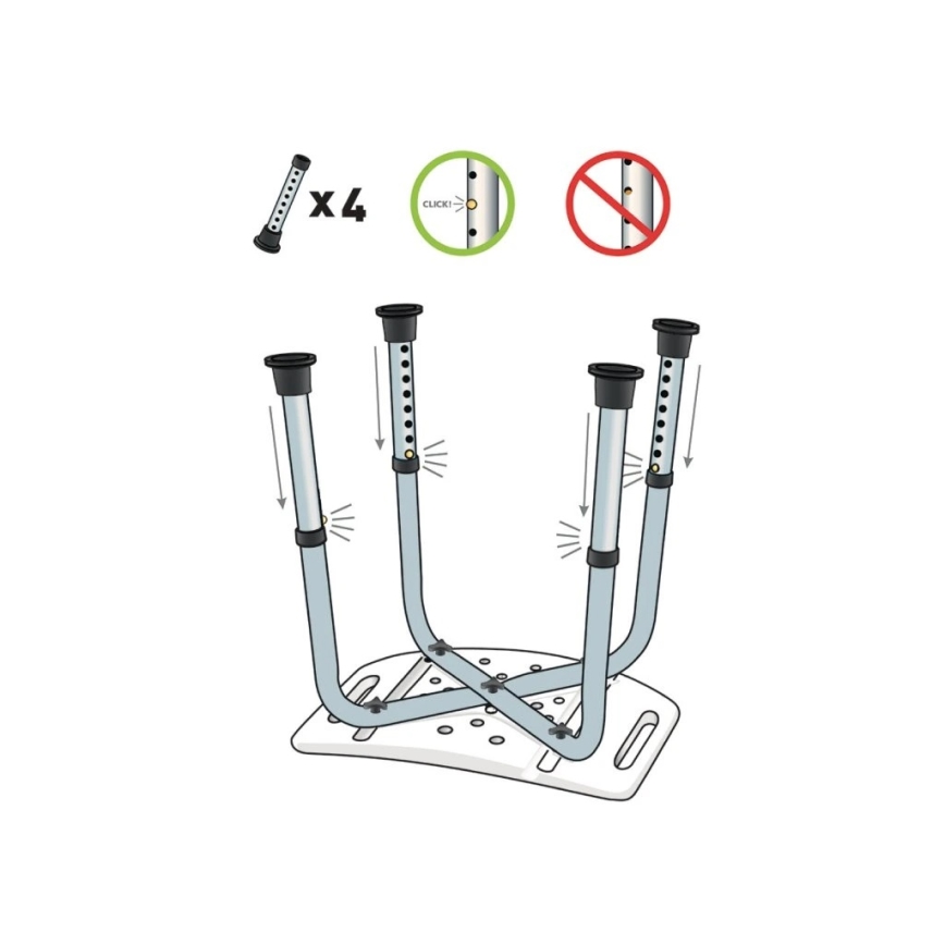 Vitility - Tabouret de douche 53 x 49,5 cm blanc