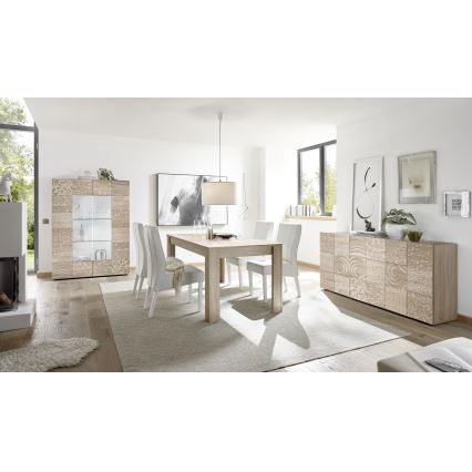 Vitrine ARIA chêne Sonoma