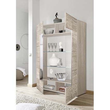 Vitrine ARIA chêne Sonoma