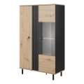 Vitrine BADIA chêne/anthracite