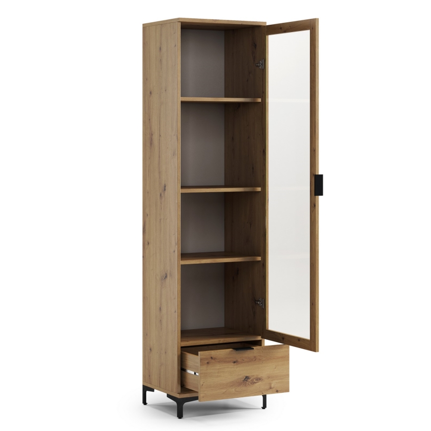 Vitrine LORA chêne artisan