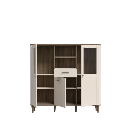 Vitrine VIRO marron/beige