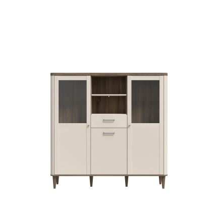 Vitrine VIRO marron/beige