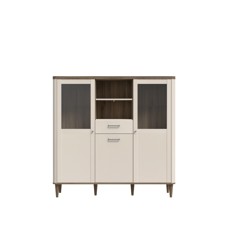 Vitrine VIRO marron/beige