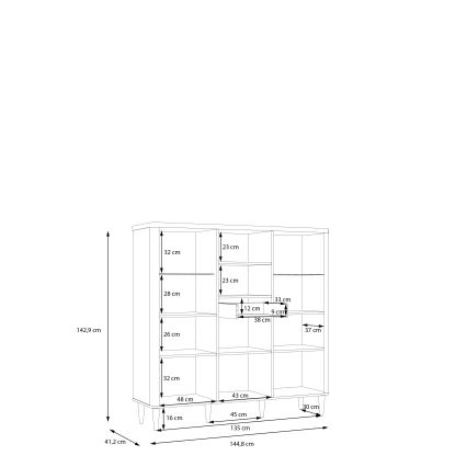 Vitrine VIRO marron/beige