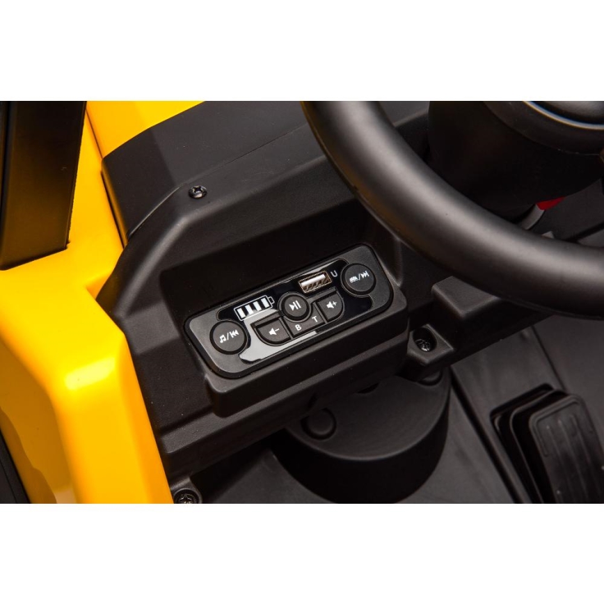 Voiture électrique CAT 60W/7500 mAh jaune/noir + Télécommande