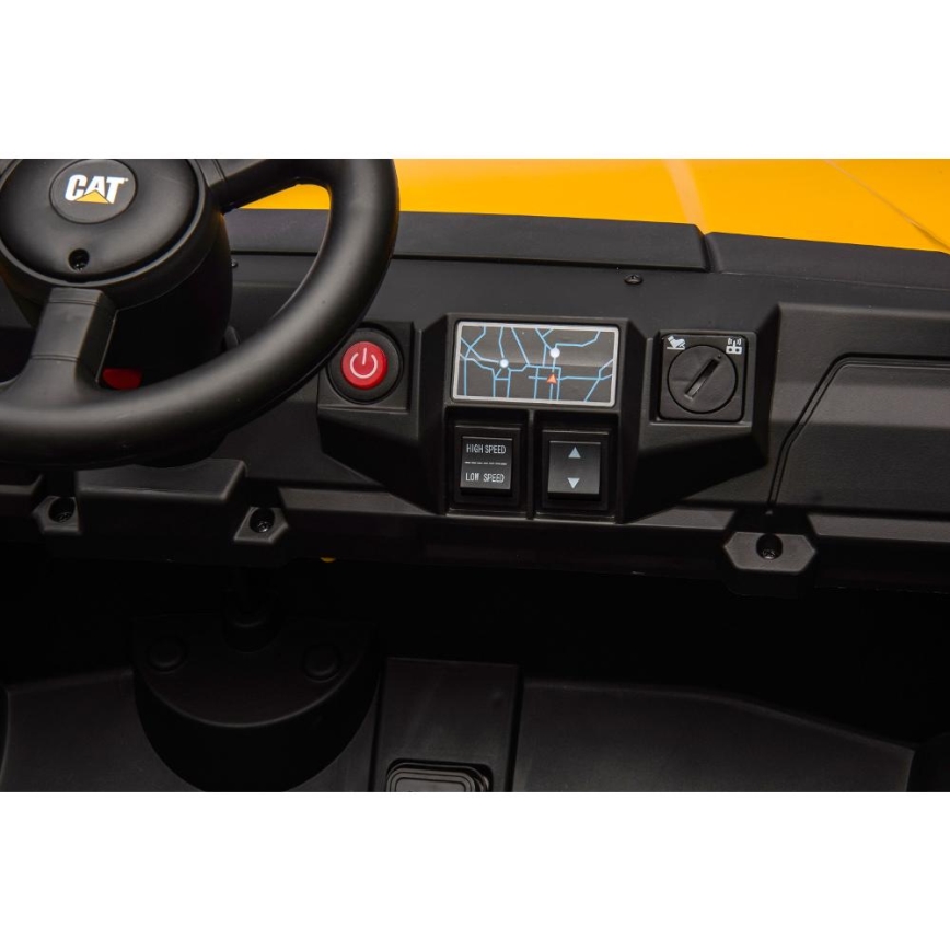 Voiture électrique CAT 60W/7500 mAh jaune/noir + Télécommande