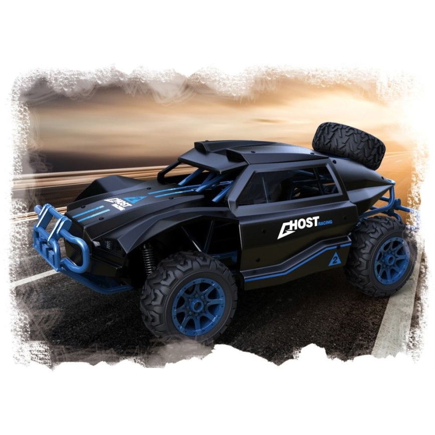 Voiture téléguidée Rally noir/bleu