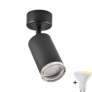 Встановлюване світло для ванної кімнати LED RGBW TURYN 1xGU10/6,5W/230V 2700-6500K Wi-Fi IP44 чорне