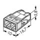 WAGO 2273-202 - Borne de boîte de jonction COMPACT 2x2,5 450V blanche