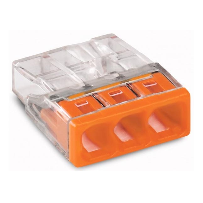 WAGO 2273-203 - Borne de boîte de jonction COMPACT 3x2,5 450V orange