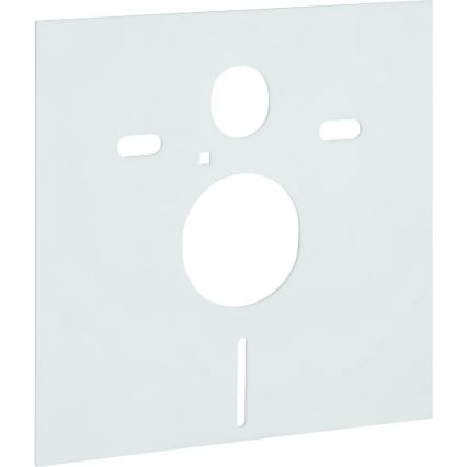 WC suspendu accessible aux personnes à mobilité réduite ETIUDA + abattant WC ETIUDA + plaque de commande SIGMA + module encastré + plaque isolante